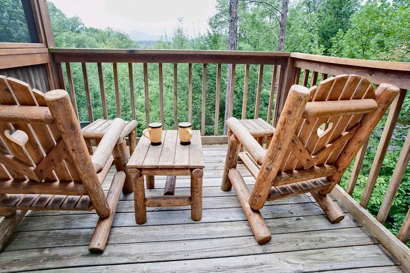 Relaxing deck with outdoor chairs